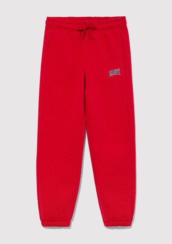 Red Sweatpants with Mavi Logo Print