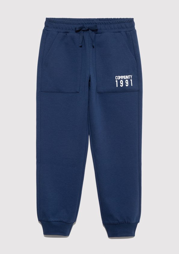 Printed Navy Sweatpants