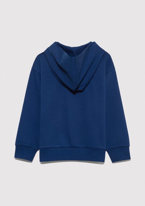 Zippered Navy Blue Sweatshirt