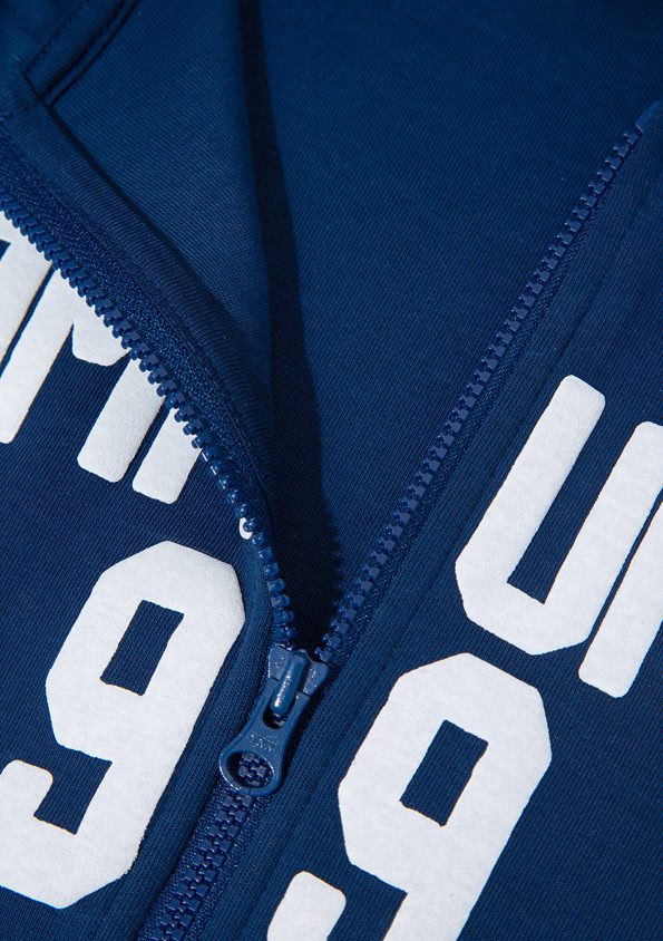 Zippered Navy Blue Sweatshirt
