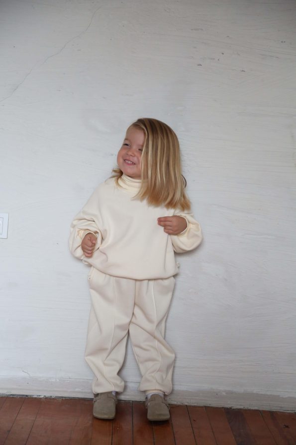 Blue Printed Kids Sweatshirt and Jogger Set