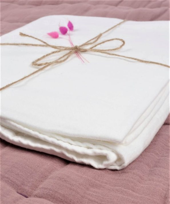Muslin Baby Sheet (Washed) 120X150cm +/- 2 cm Ecru