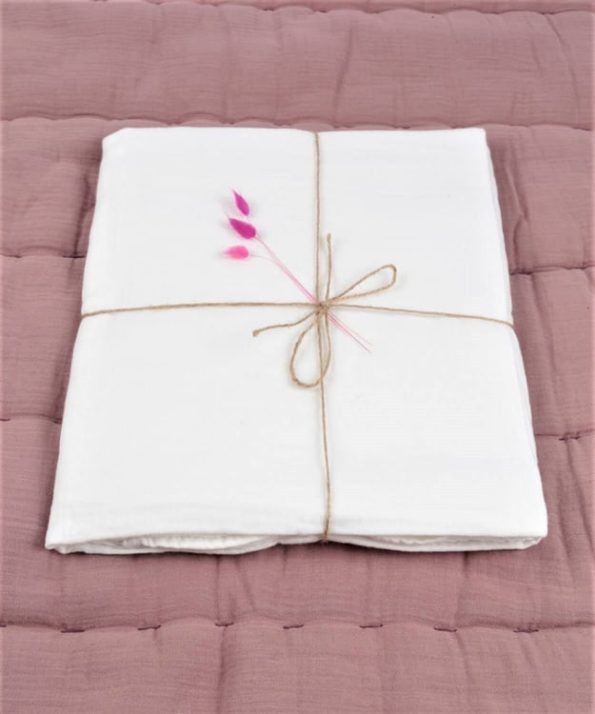 Muslin Baby Sheet (Washed) 120X150cm +/- 2 cm Ecru
