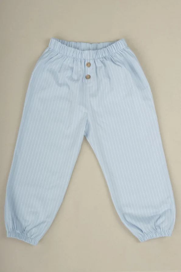 Elastic Cuff Pants in Blue