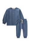 Embroidered Sweatshirt Set for Ages 0-4 Indigo Blue