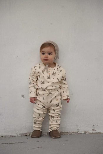 Unisex Pocket Shoulder Buttoned Top and Bottom Set