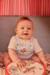 Funfair Overall and Embroidered Bodysuit Set