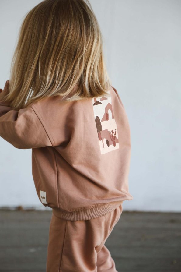 Milk Coffee Print Seasonal Tracksuit Set