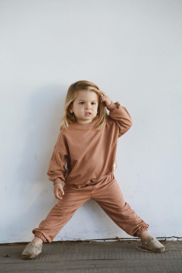 Milk Coffee Print Seasonal Tracksuit Set