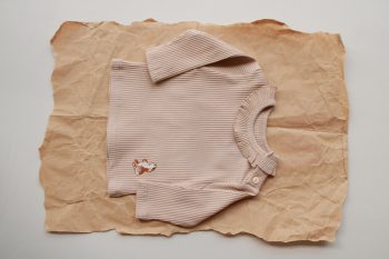 Milk Coffee Rabbit Embroidered Ruffled Girls Top