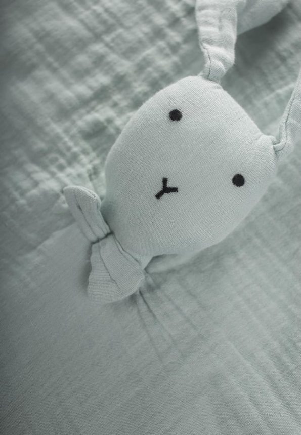 Bunny Muslin Sleep Buddy 40X40 cm Mint Green