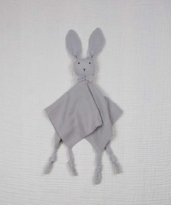 Bunny Muslin Sleep Companion 40X40 cm Grey