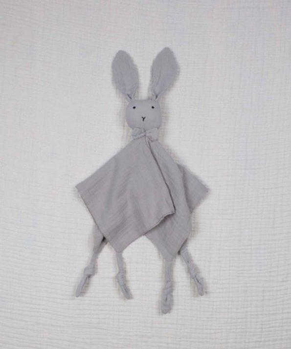 Bunny Muslin Sleep Companion 40X40 cm Grey