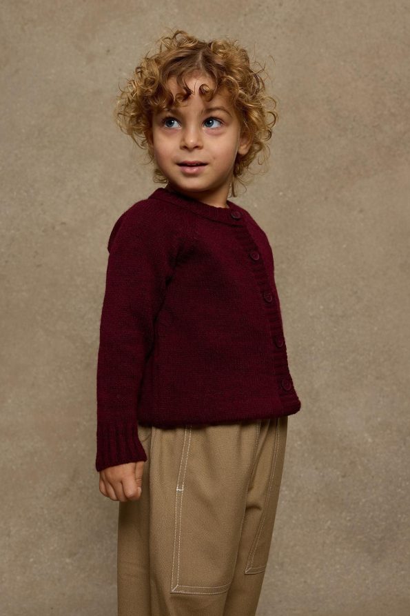 Burgundy Knit Cardigan