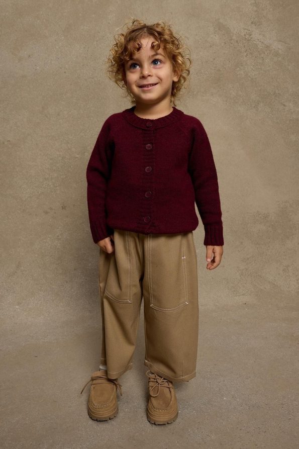 Burgundy Knit Cardigan