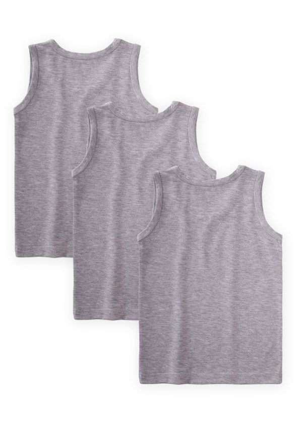 Boys' Triple Tank Top Set 2-9 Years Grey