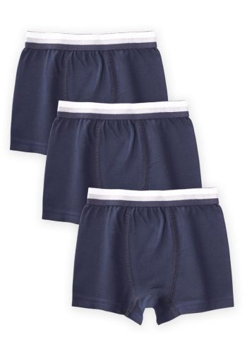 Boys' Triple Boxer Set 2-9 Years Navy Blue