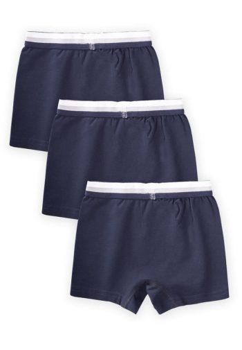 Boys' Triple Boxer Set 2-9 Years Navy Blue