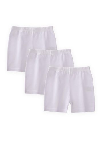 Triple Girls Boxer Set 2-9 Years White