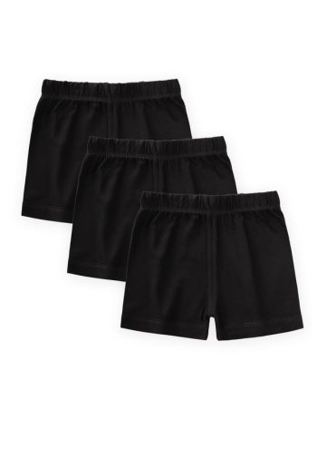 Triple Girls Boxer Set 2-9 Years Black