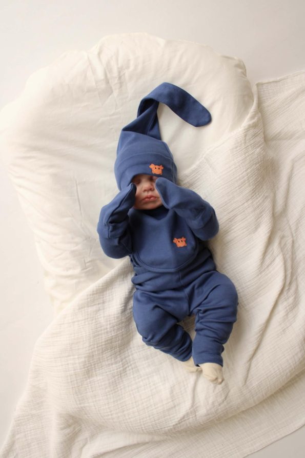 Crab Embroidered 5-Piece Long Sleeve Newborn Set