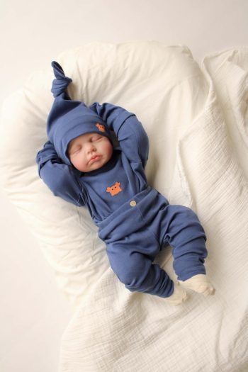 Crab Embroidered 5-Piece Long Sleeve Newborn Set