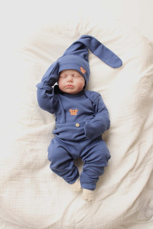 Crab Embroidered 5-Piece Long Sleeve Newborn Set