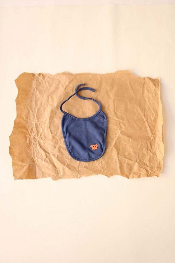 Embroidered Crab Bib for Babies 0-3 Months