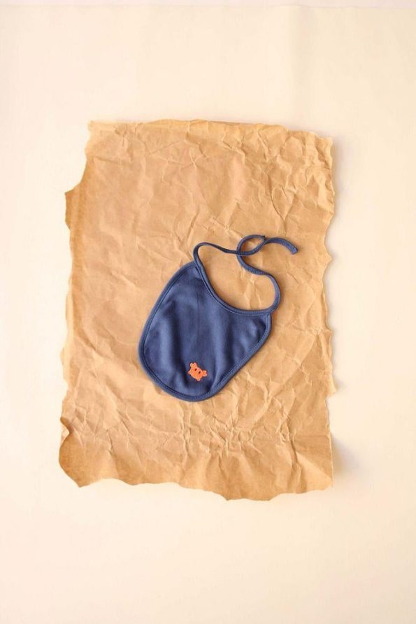 Embroidered Crab Bib for Babies 0-3 Months