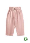 Organic Ruffled Wide Leg Muslin Pants for Ages 1-8 in Blush Pink
