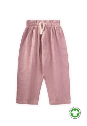 Organic Ruffled Wide-Cut Muslin Pants for Ages 1-8