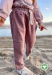 Organic Ruffled Wide-Cut Muslin Pants for Ages 1-8