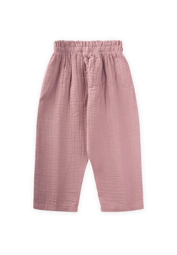 Organic Ruffled Wide-Cut Muslin Pants for Ages 1-8
