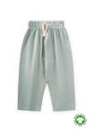Ruffled Waist Wide Cut Muslin Pants 1-8 Years Mint Green