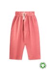 Organic Ruffled Wide-Leg Muslin Pants for Kids 1-8 Years Coral