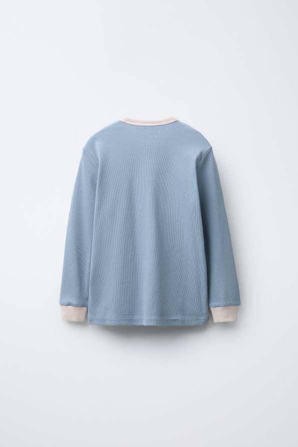 Contrast Ribbed Pyjamas for Ages 6-14