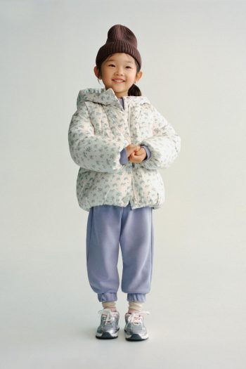 Floral Fleece-Lined Puffer Coat