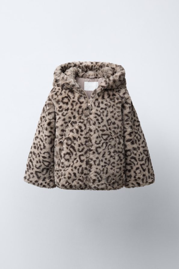 Animal Print Faux Fur Jacket