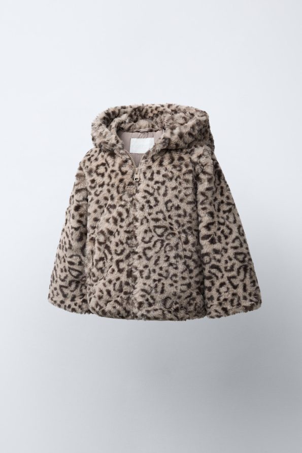 Animal Print Faux Fur Jacket