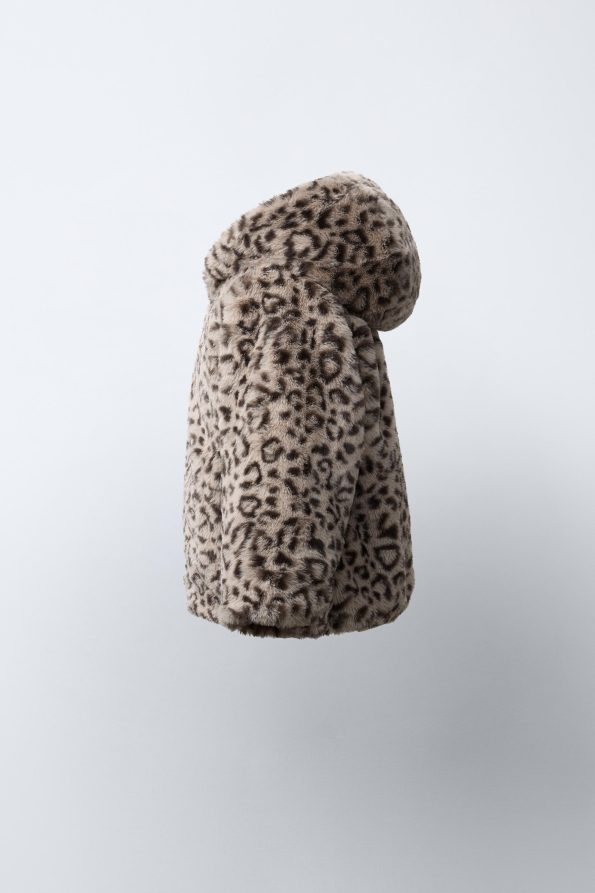 Animal Print Faux Fur Jacket