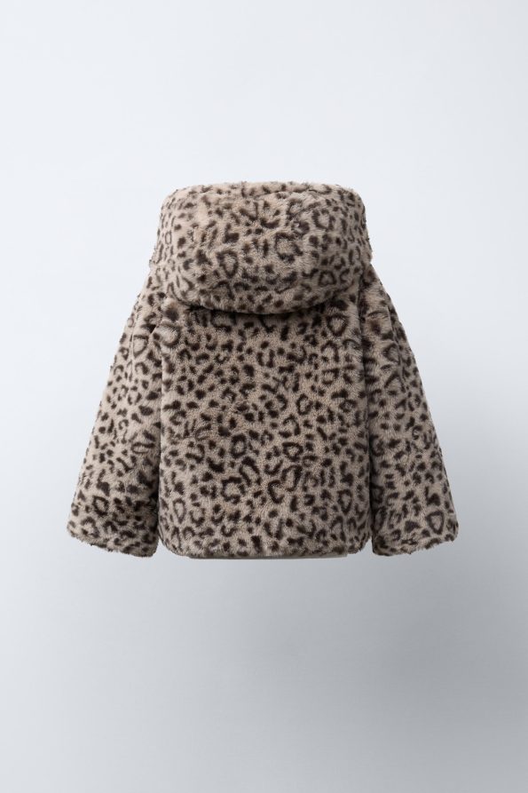 Animal Print Faux Fur Jacket
