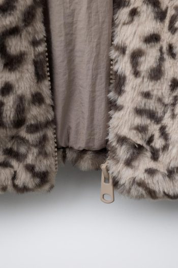 Animal Print Faux Fur Jacket
