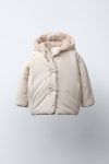 Water-Repellent Quilted Coat with Ties