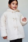 Water-Repellent Quilted Coat with Ties