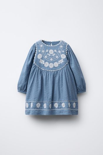 Embroidered Floral Dress