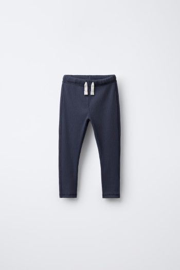 Ribbed Leggings with Label