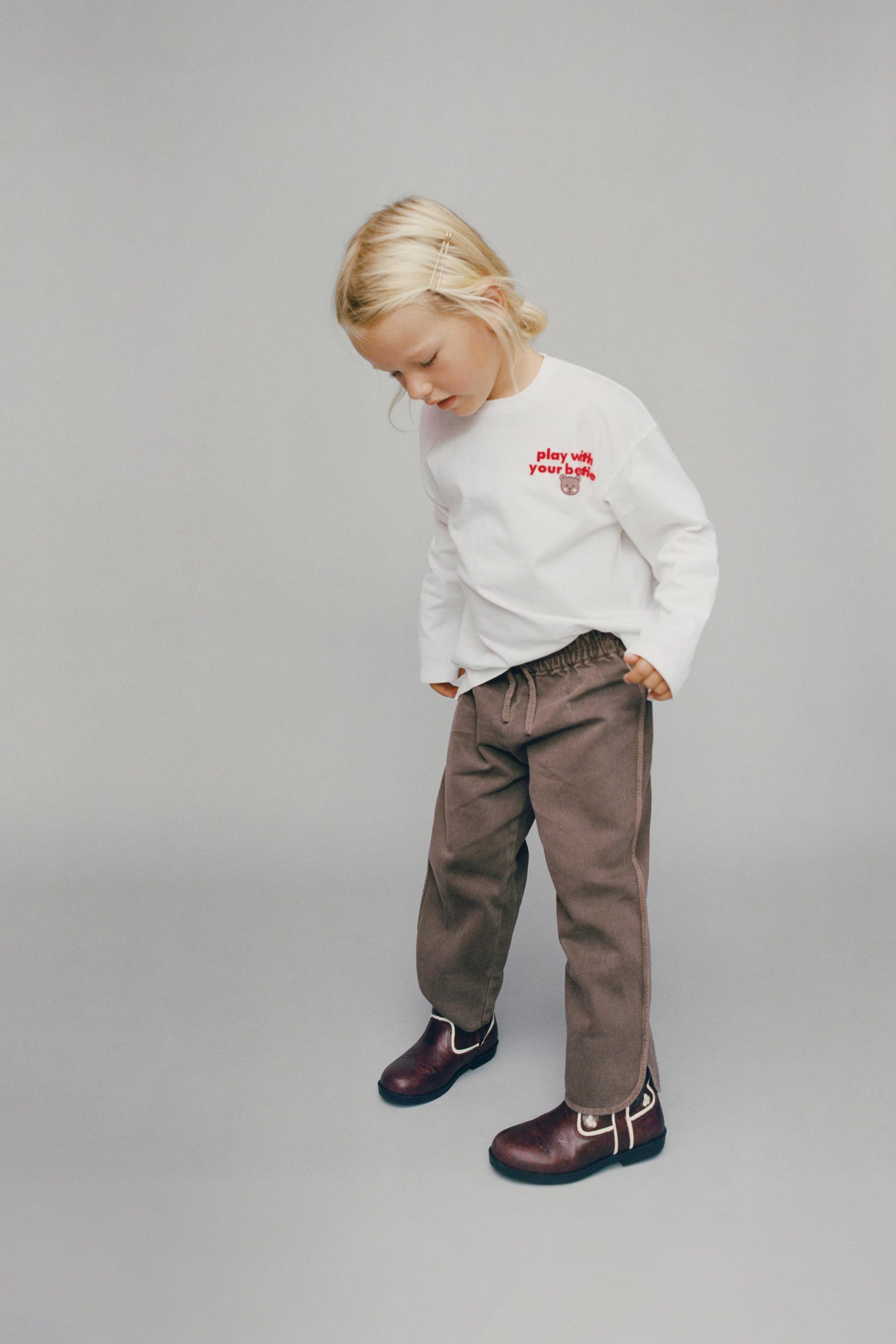 01716522250200-p-1.jpg Flocked Slogan T-Shirt