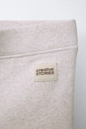 Ribbed Leggings with Label