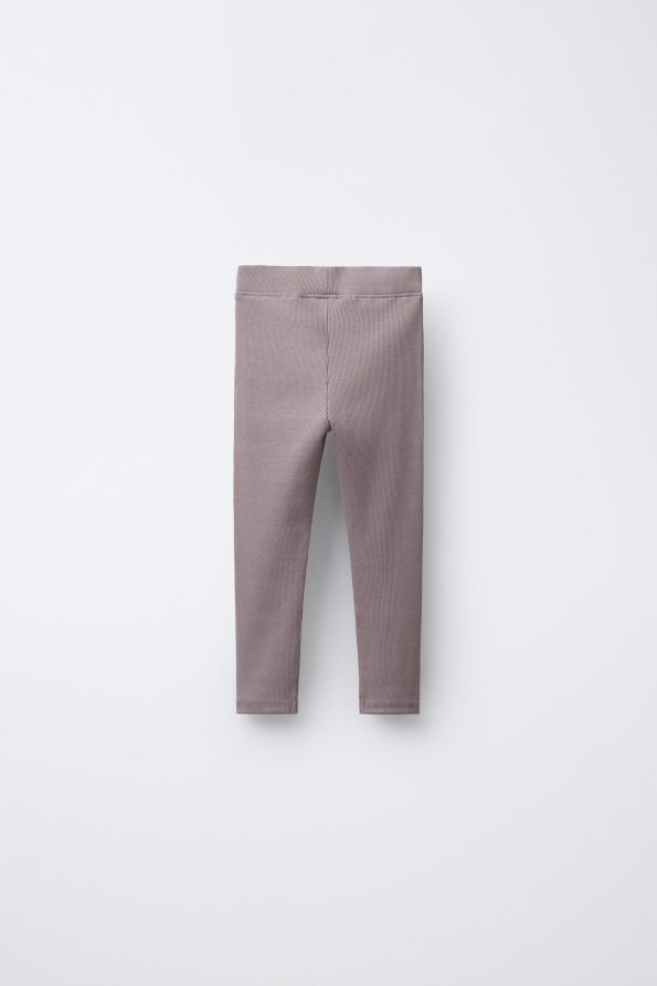 Ribbed Leggings with Label