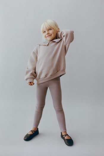 Ribbed Leggings with Label